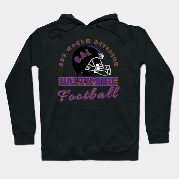 Baltimore Football Vintage Style Hoodie by Borcelle Vintage Apparel 